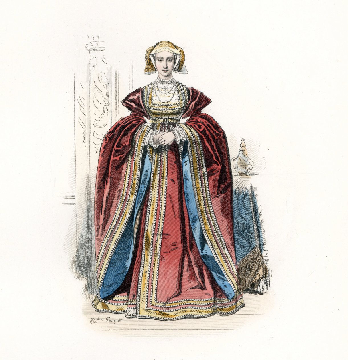Anna z Kleve, żona króla Anglii Henryka VIII, po Hansie Holbeinie autorstwa Jean Charles (1800 79) Pauquet