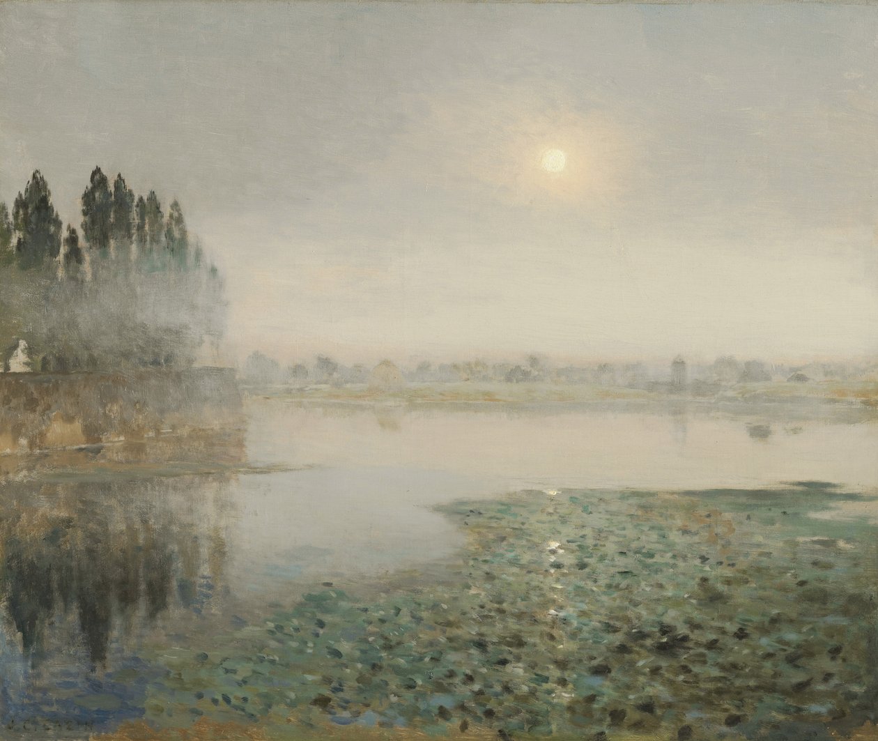 Mgła nad rzeką, ok.1889 autorstwa Jean Charles Cazin