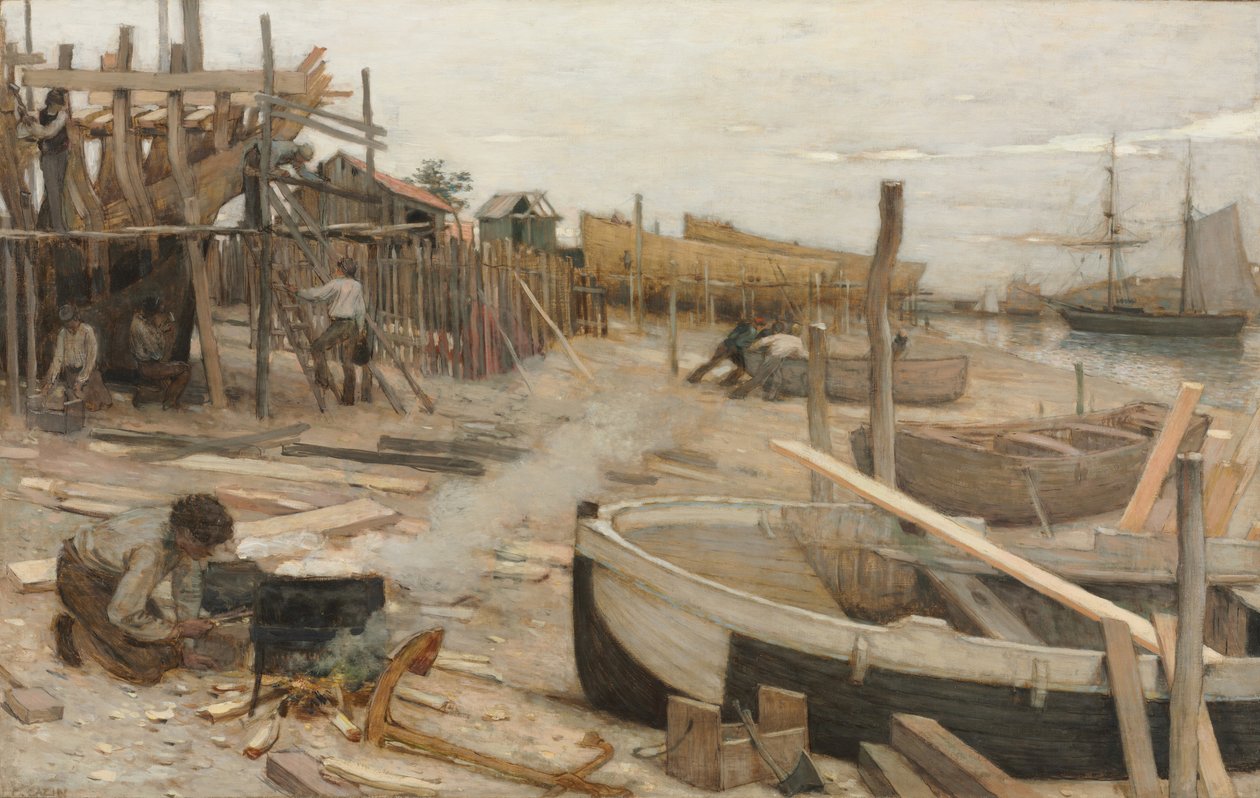 Stocznia, ok.1875 autorstwa Jean Charles Cazin