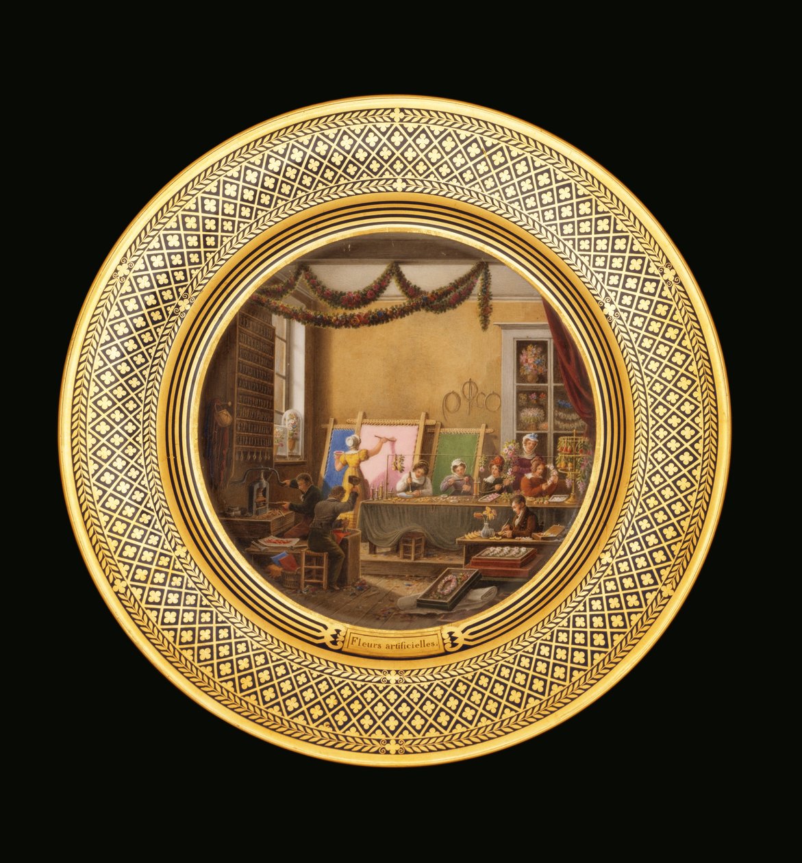Sztuczne kwiaty, ok. 1820-35 autorstwa Jean Charles Develly