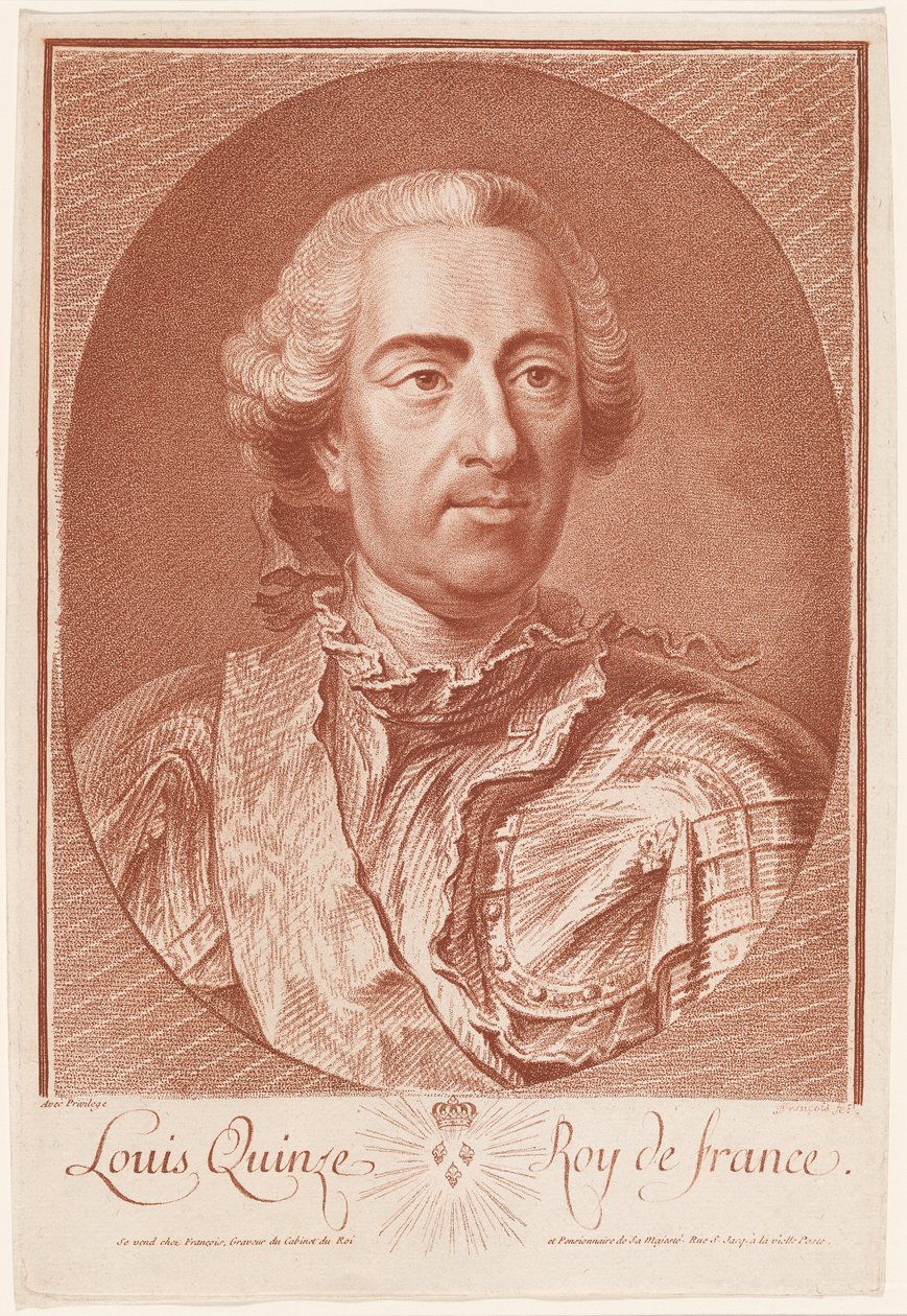 Ludwik Quinze, król Francji (Ludwik XV) autorstwa Jean Charles François