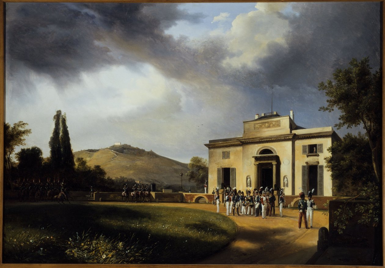 Pavillon de Bagatelle, dzisiejsze Bois de Boulogne autorstwa Jean Charles Joseph Rémond