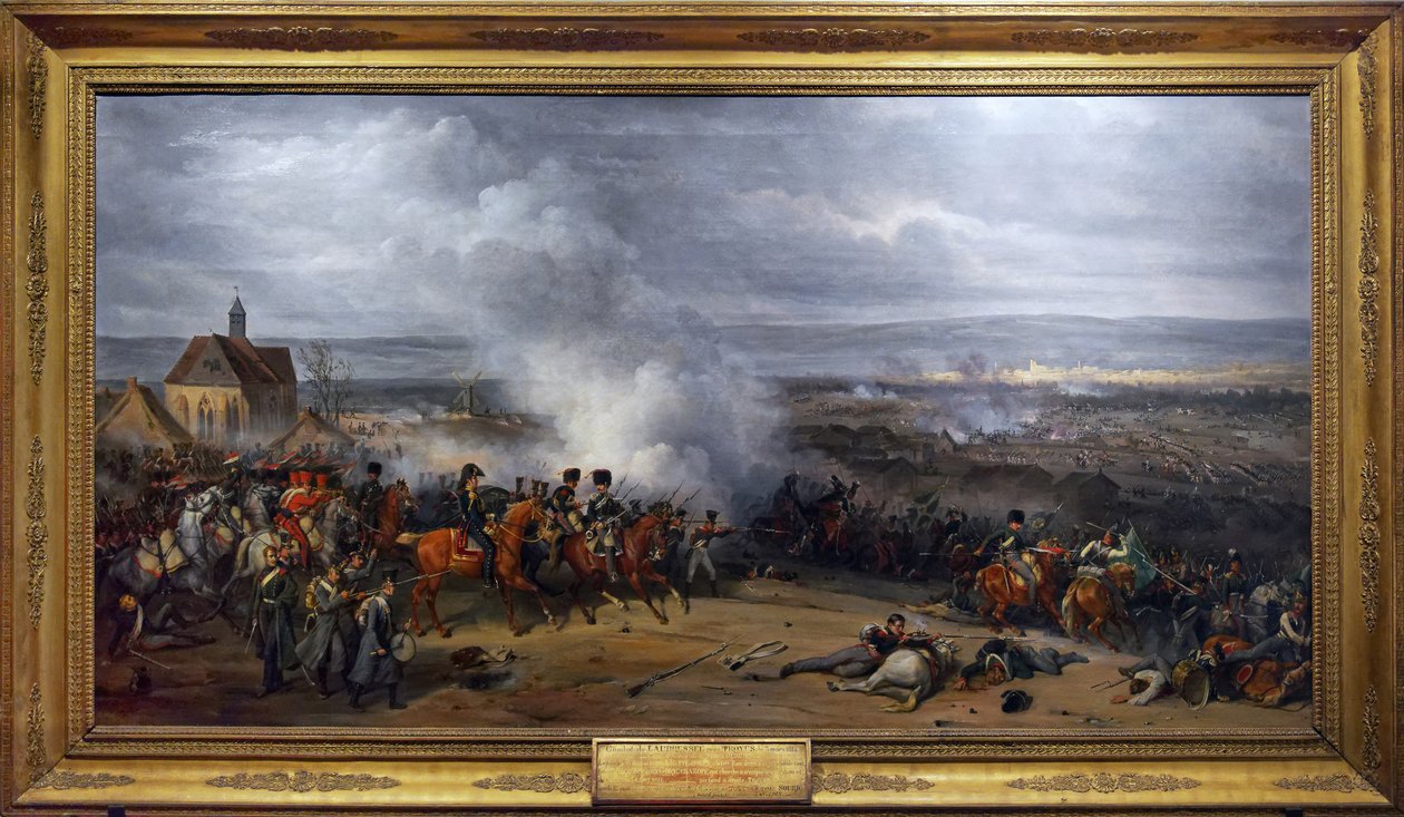 Bitwa pod Laubressel, 3 marca 1814, c.1870 (olej na płótnie) autorstwa Jean Charles Langlois
