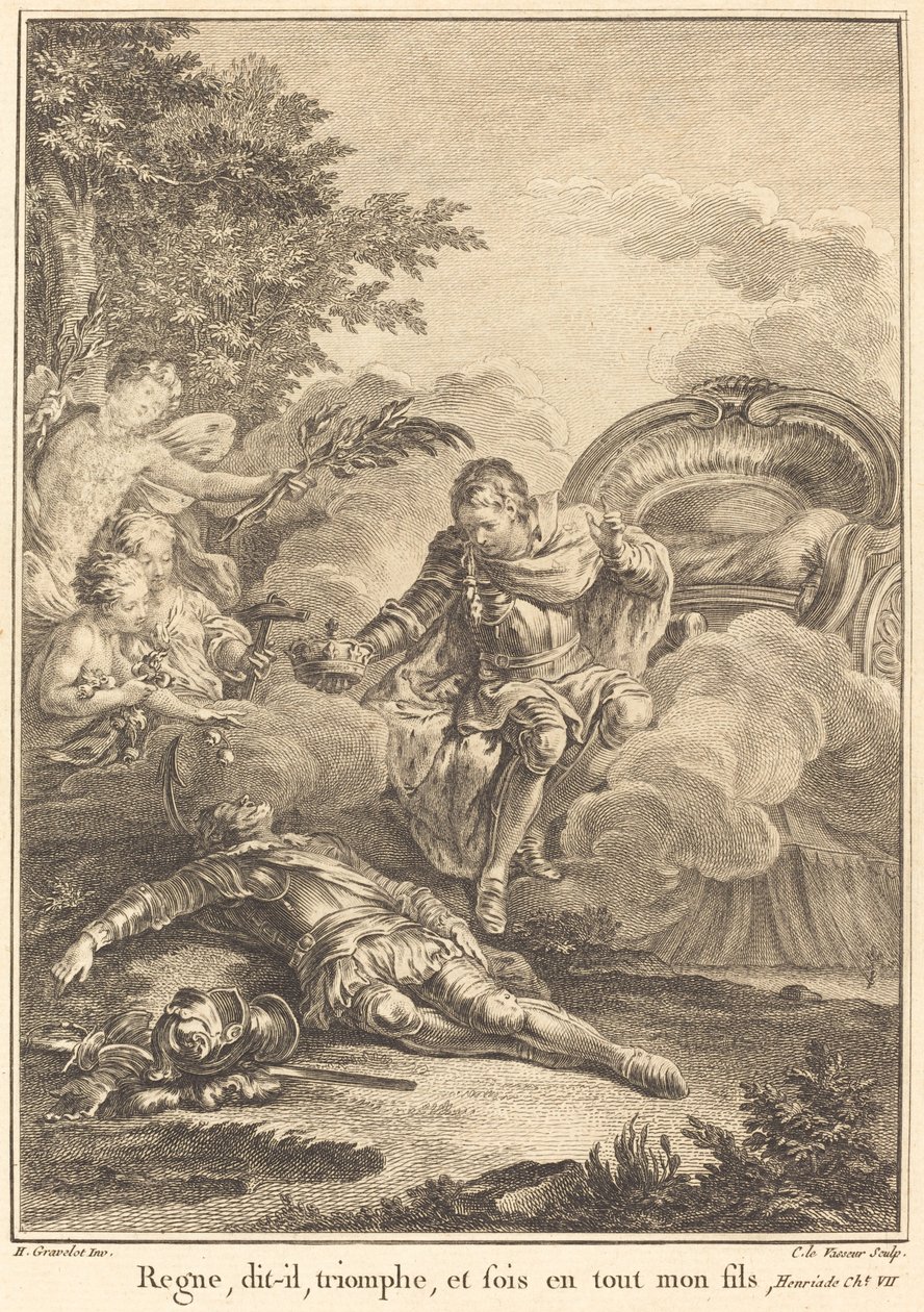 Panuj, mówi, triumfuj i bądź moim synem we wszystkim autorstwa Jean Charles Levasseur after Hubert François Gravelot
