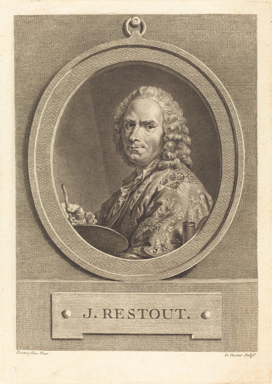 Jan Restout autorstwa Jean Charles Levasseur after Jean Bernard Restout
