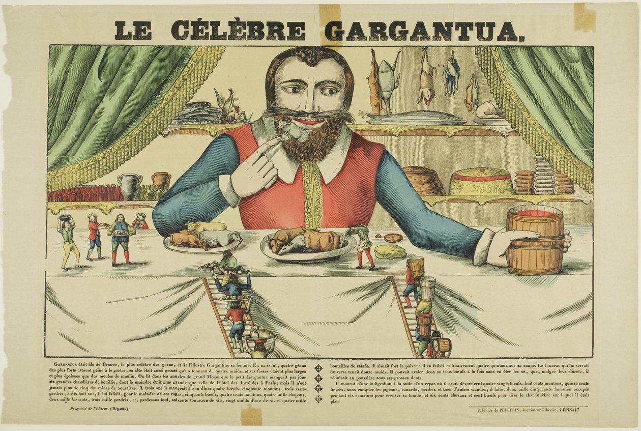 Słynny Gargantua autorstwa Jean Charles Pellerin