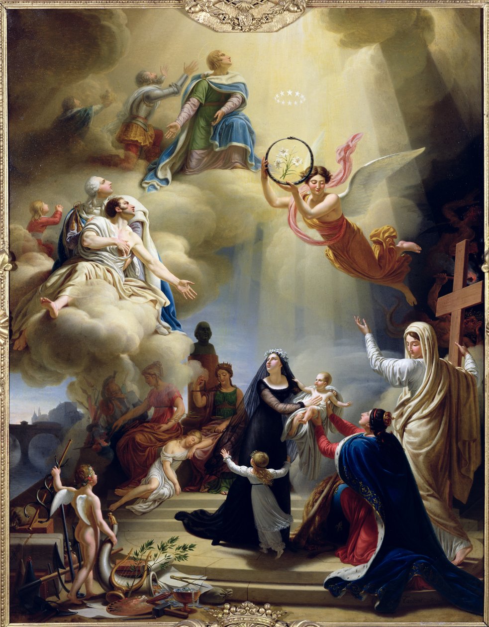 Alegoria na cześć narodzin Henryka de France (1820-83) księcia Bordeaux w 1820, 1821 autorstwa Jean Charles Tardieu