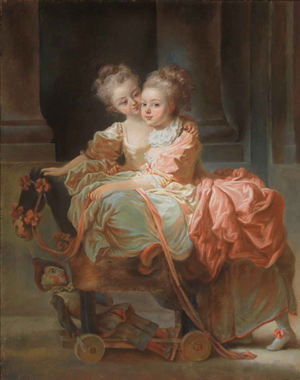 Dwie siostry, 1770. autorstwa Jean Claude Richard Saint Non