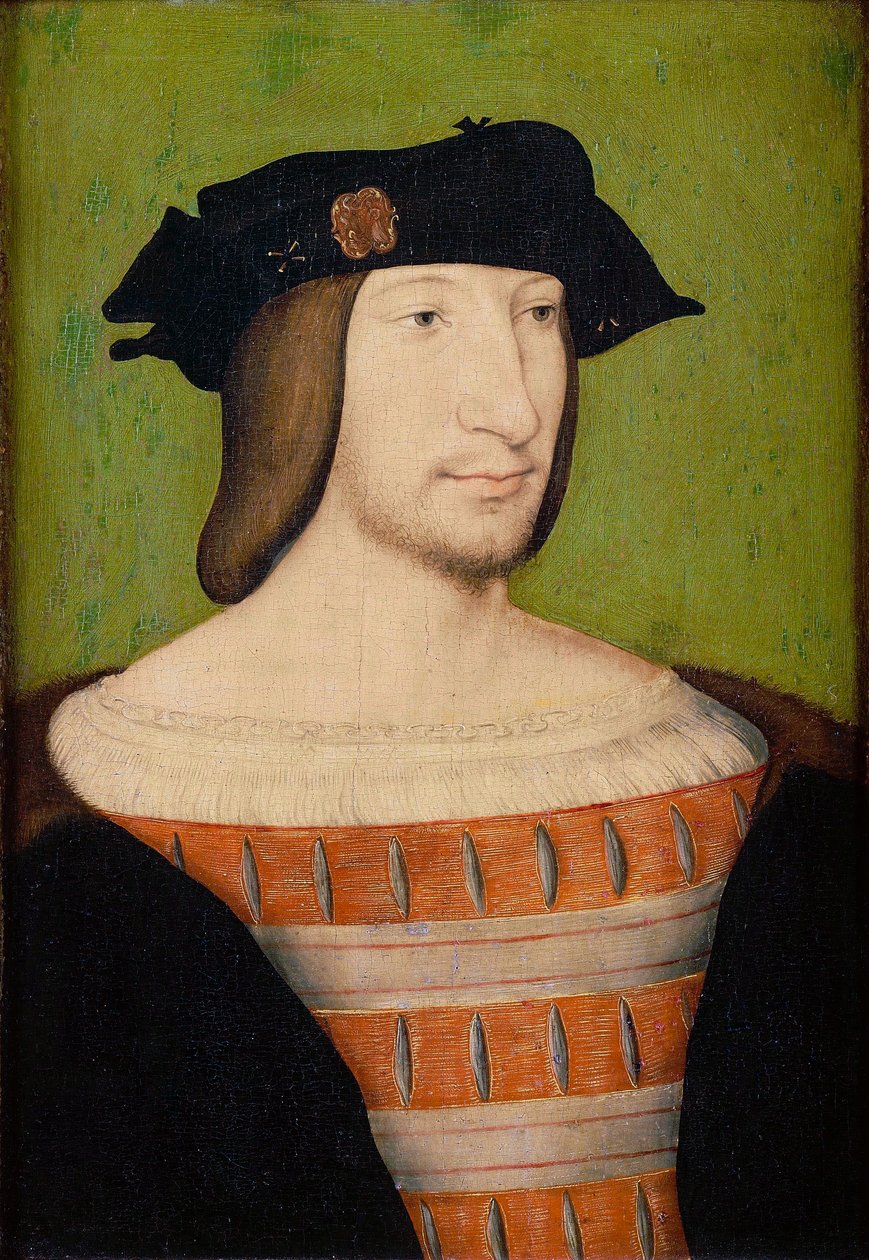 Portret Franciszka I 1494-1547, króla Francji, księcia Bretanii, hrabiego Prowansji, 1515 autorstwa Jean Clouet