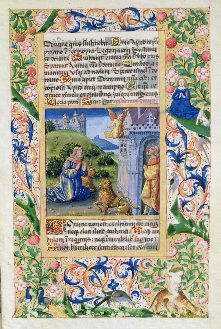 Pani Lat. Q.v.I.126 Antoniego Wielkiego i Pawła Pustelnika, z Godzin Ludwika Orleanu, 1469 autorstwa Jean Colombe