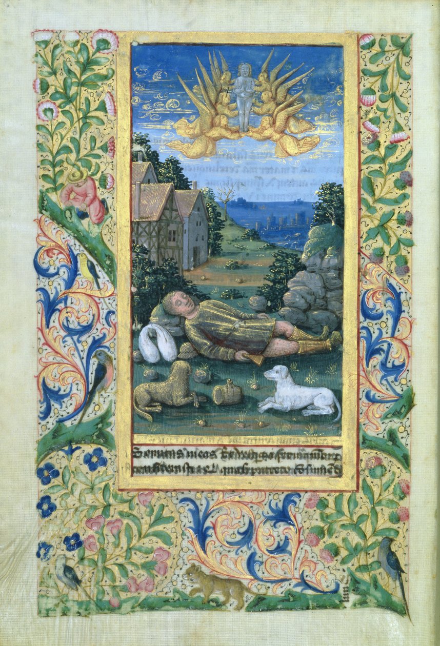 Pani Lat. Q.v.I.126 Saint Roch, z Godzin Louisa dOrleans, 1469 autorstwa Jean Colombe