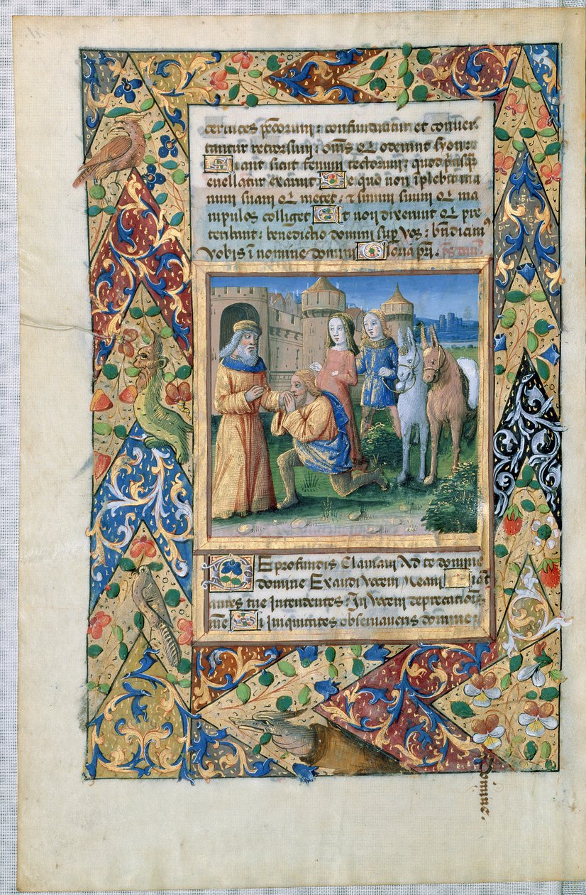 Pani Lat. Q.v.I.126 Scena z „Godzin Ludwika Orleańskiego”, 1469 autorstwa Jean Colombe