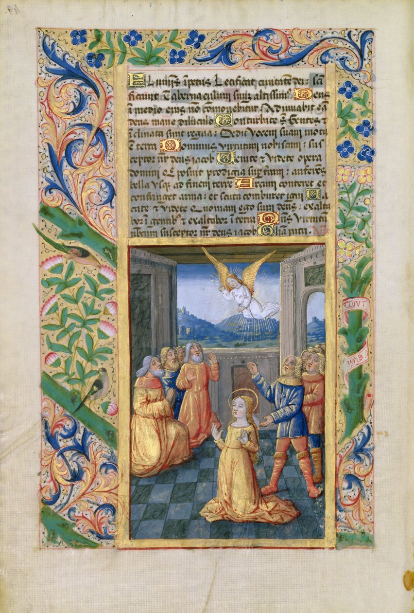 Pani Lat. Q.v.I.126 f.45v Judith modląca się, z Księgi Godzin Louisa dOrleansa, 1490 autorstwa Jean Colombe