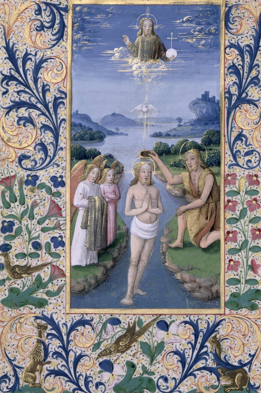 Pani Lat. Q.v.I.126 f.88v Chrzest Chrystusa, z 
