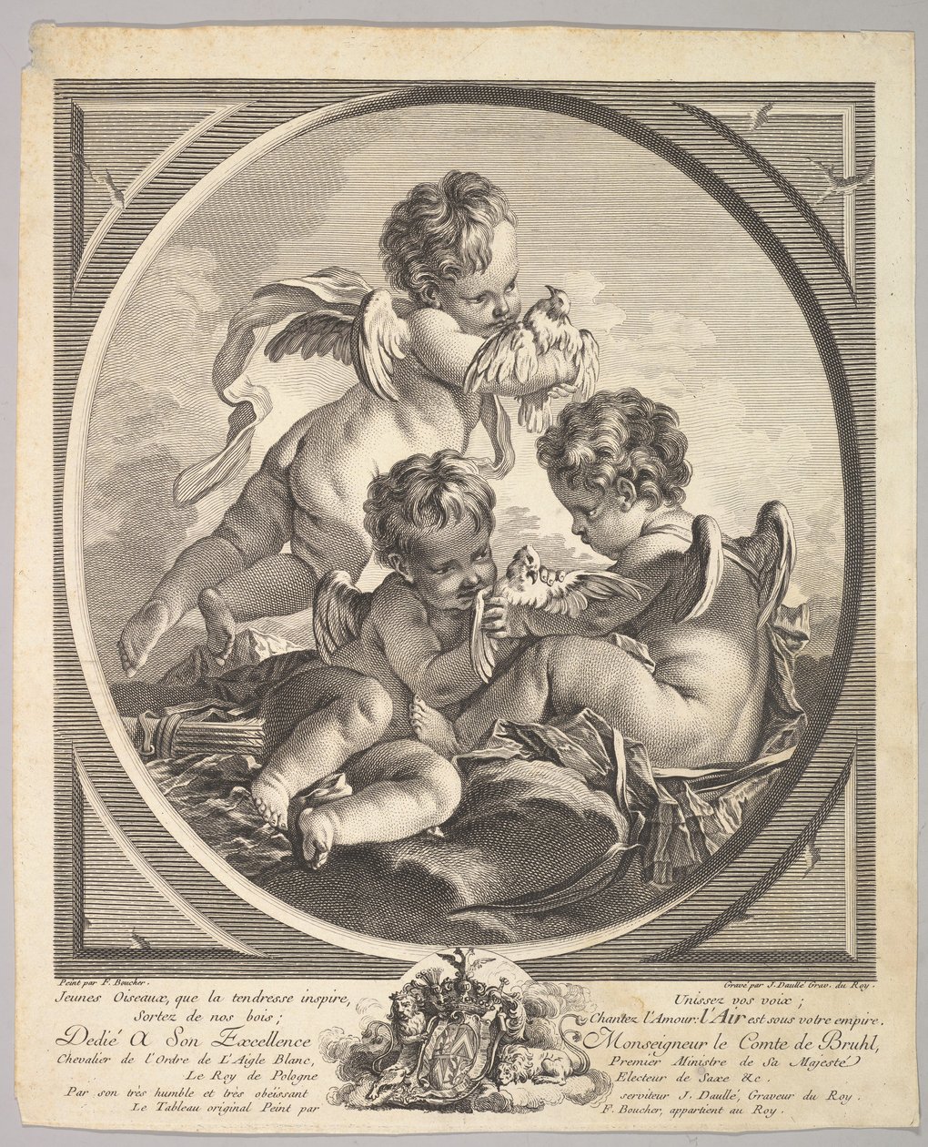 Powietrze, ca. 1748. autorstwa Jean Daullé