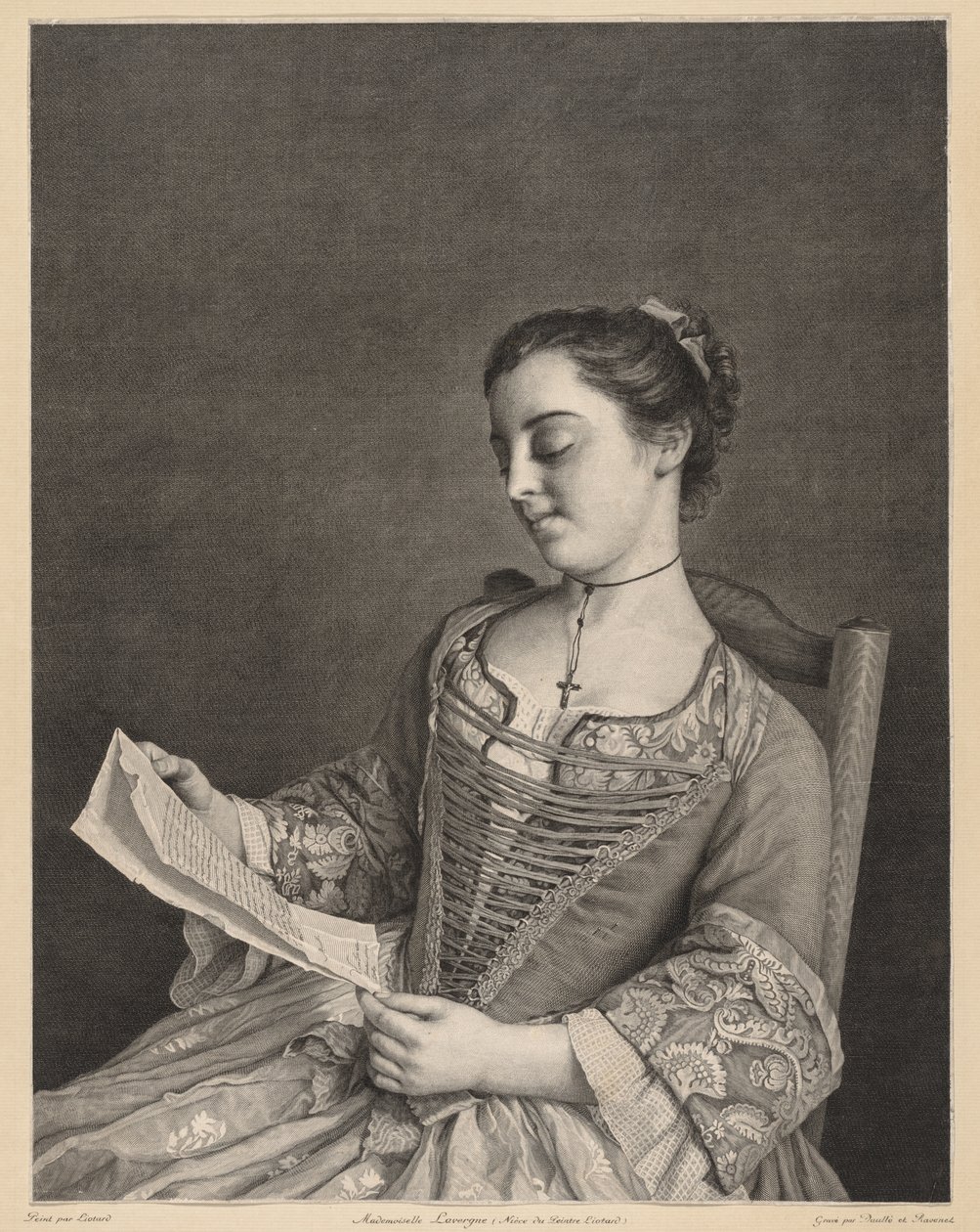 panna Lavergne autorstwa Jean Daullé