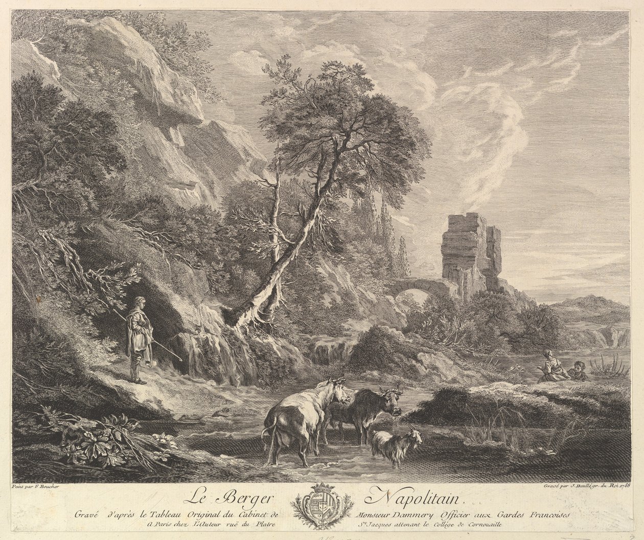 Owczarek neapolitański, 1758. autorstwa Jean Daullé