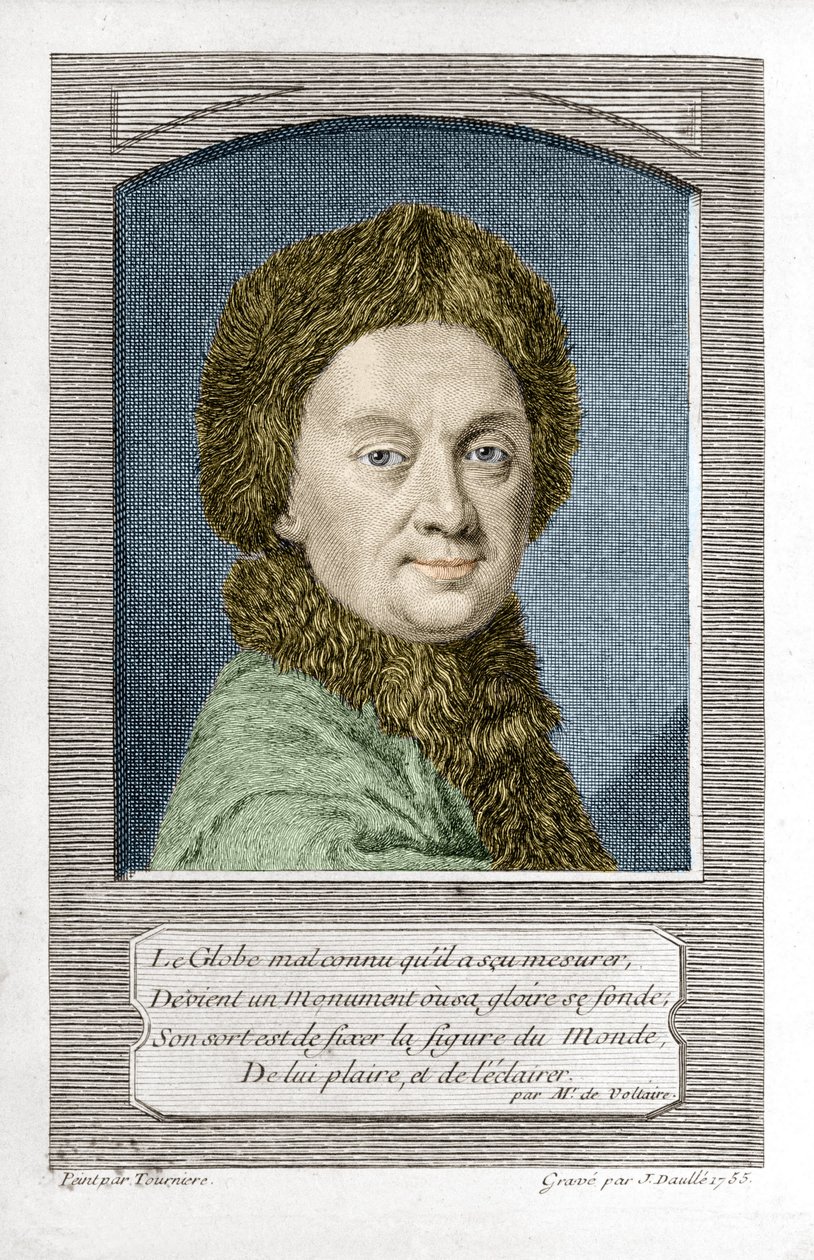 Pierre Louis Moreau de Maupertuis, astronom (1698 - 1759), rytowany przez J. Daullé w 1755 autorstwa Jean Daullé