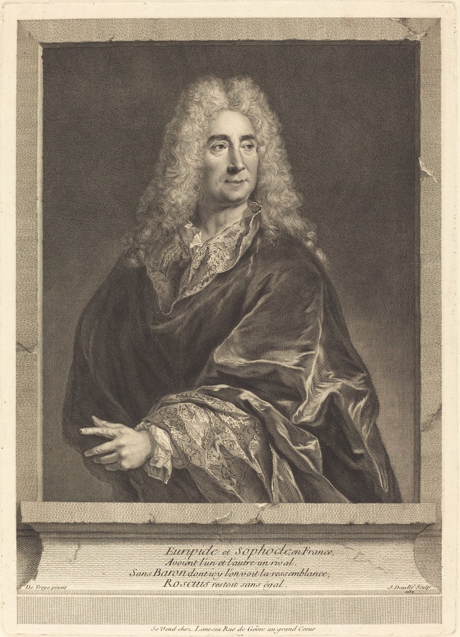 Michel Baron autorstwa Jean Daullé after François de Troy