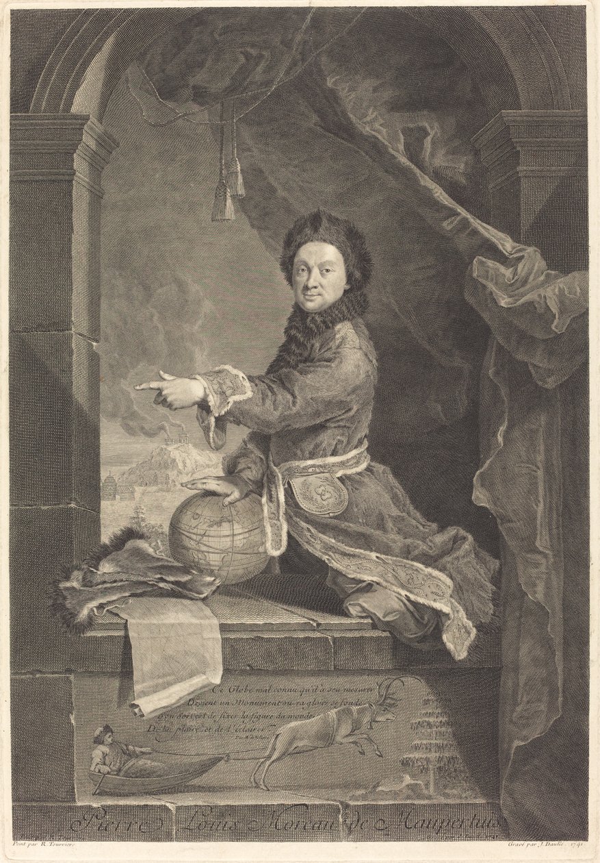 Pierre Louis Moreau de Maupertuis autorstwa Jean Daullé after Robert Levrac Tournieres
