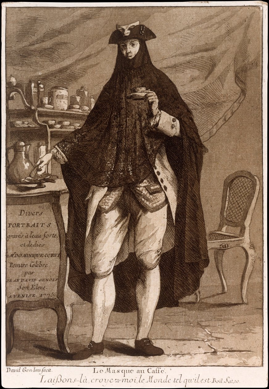 Strona tytułowa z Divers Portraits, wyd. 1775 akwaforta. autorstwa Jean David Genois