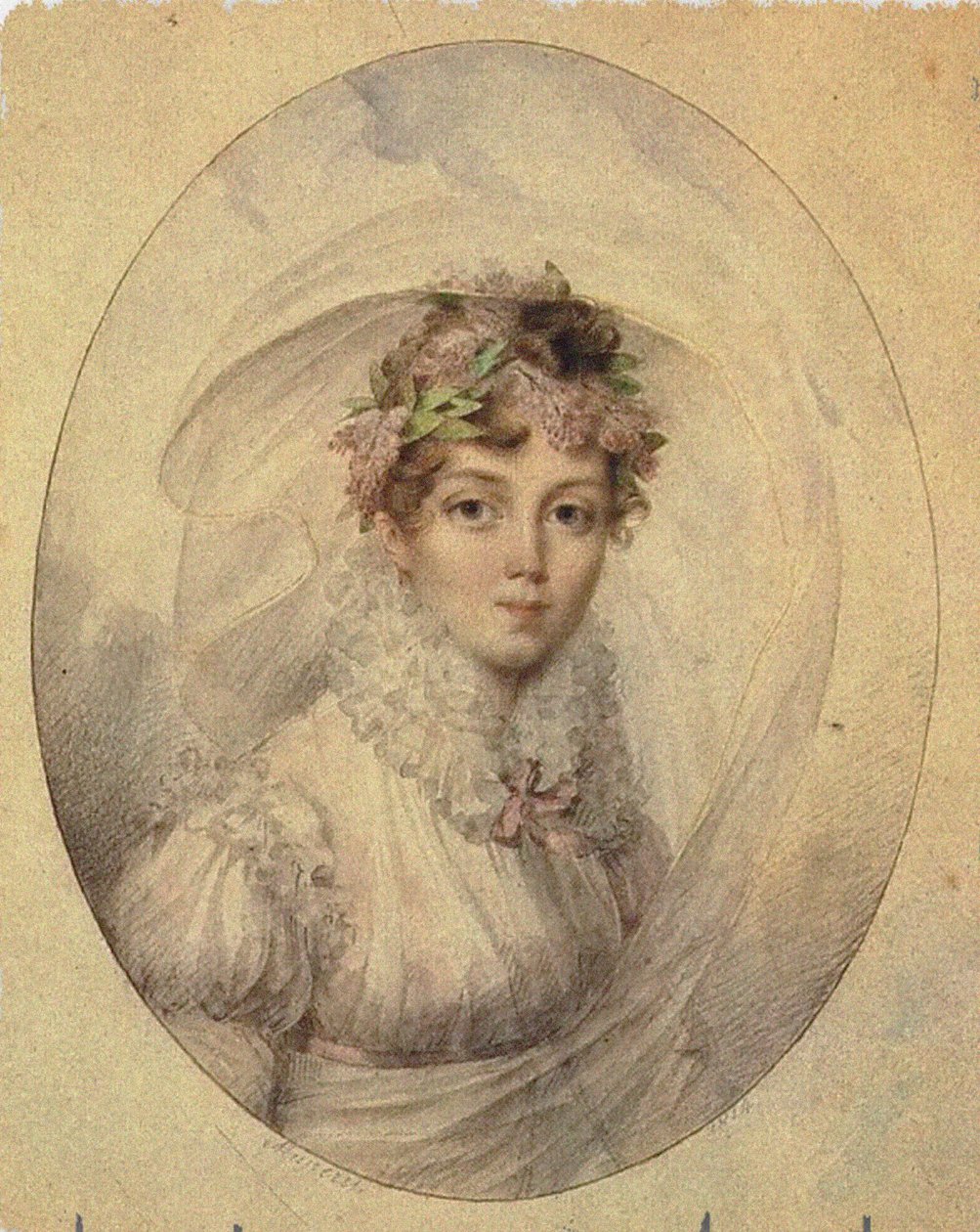 Portret księżniczki Zinaidy Aleksandrownej Wołkońskiej 1792-1862 autorstwa Jean Désiré Muneret