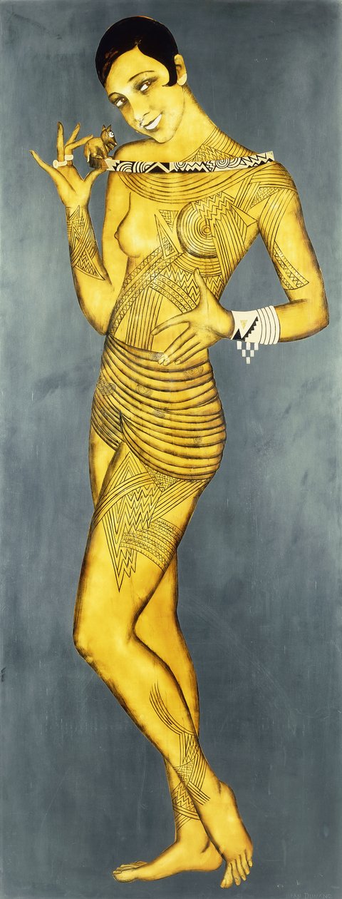 Josephine Baker, c.1927 (lakier) autorstwa Jean Dunand