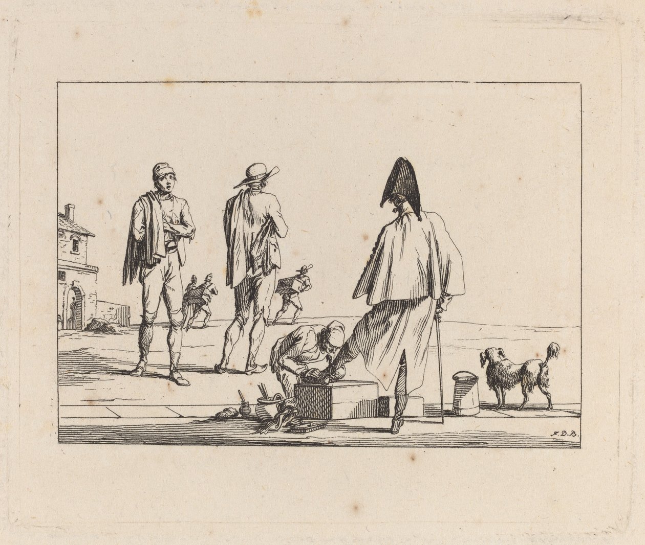 Dowódca mający lśniący but autorstwa Jean Duplessis-Bertaux
