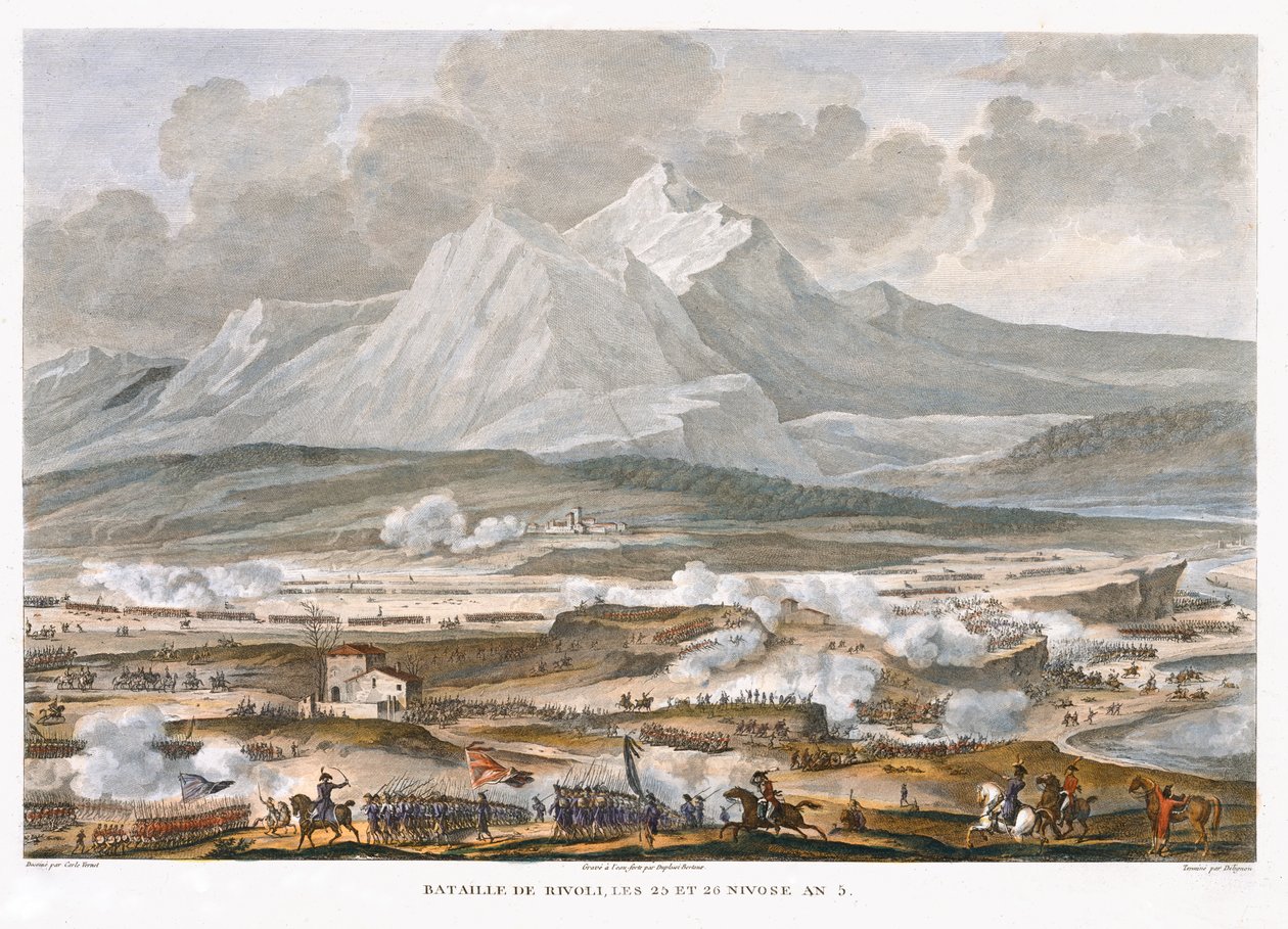 „Bitwa pod Rivoli, 25 i 26 Nivose, rok 5” styczeń 1797 autorstwa Jean Duplessis Bertaux