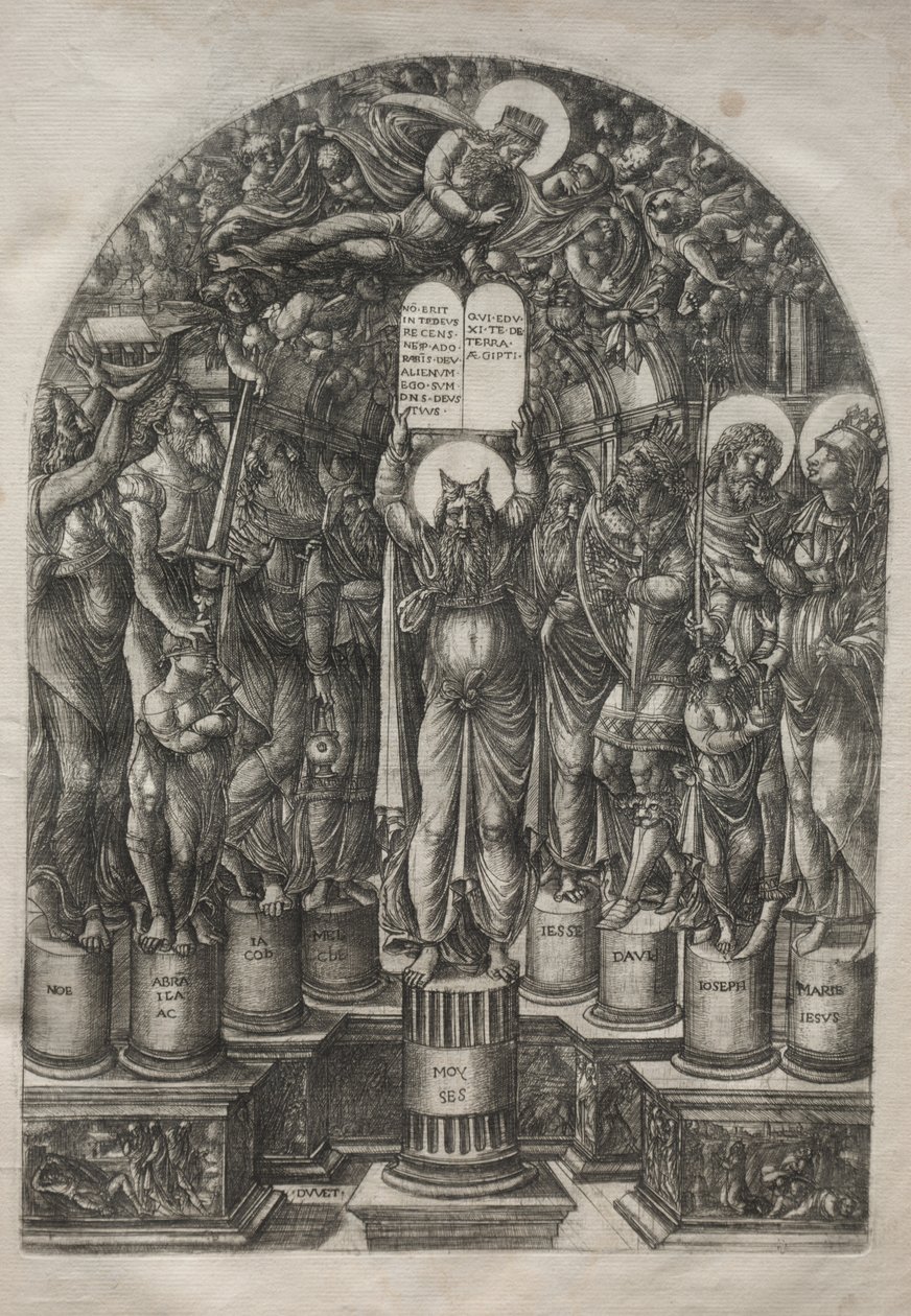 Mojżesz w otoczeniu patriarchów, przed 1561 r. autorstwa Jean Duvet