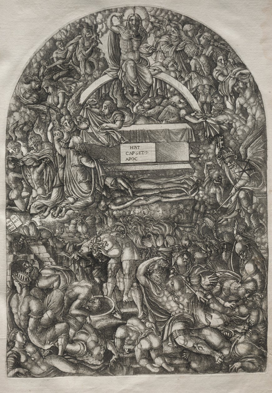 Apokalipsa: spada gwiazda i otwiera piekło, 1546-1556. autorstwa Jean Duvet