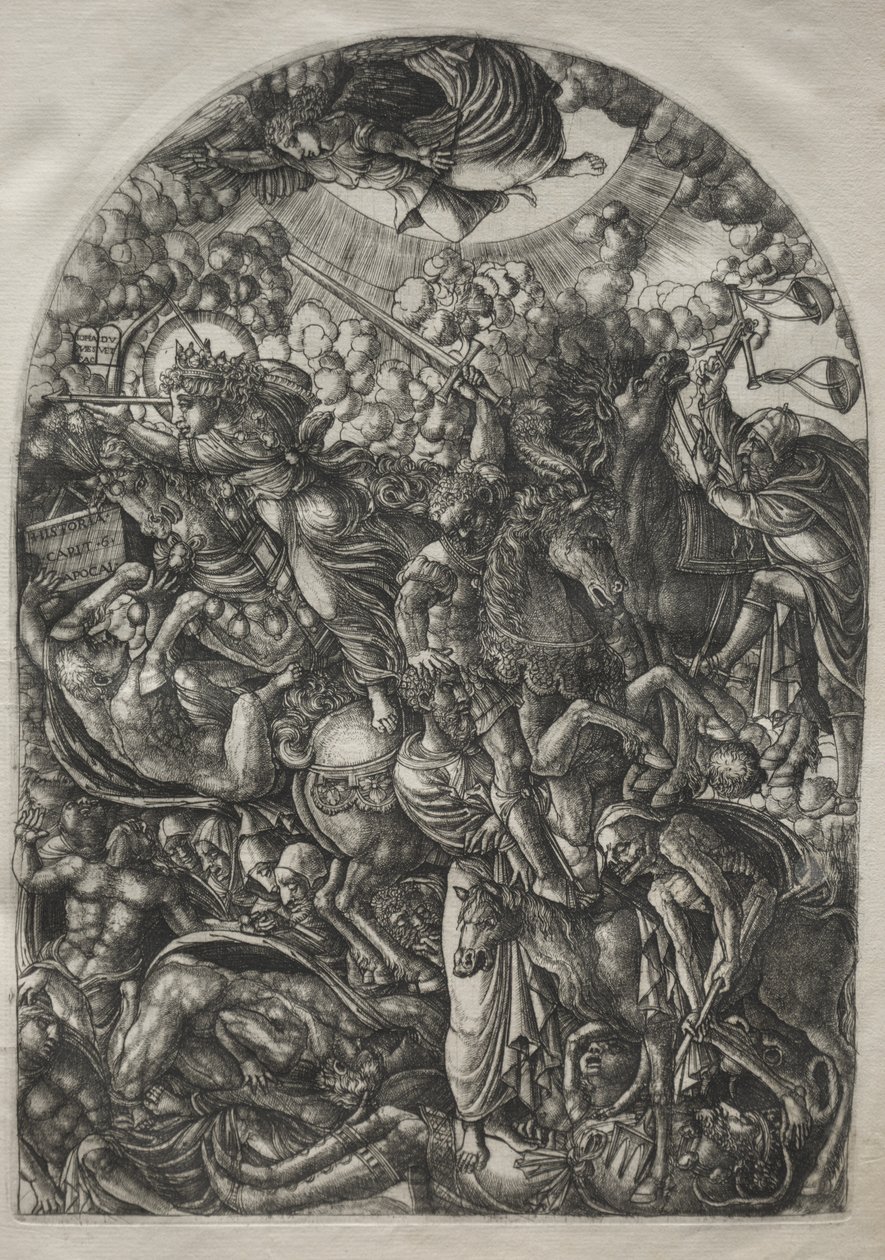 Apokalipsa: Św. Jan widzi czterech jeźdźców, 1546-1556. autorstwa Jean Duvet