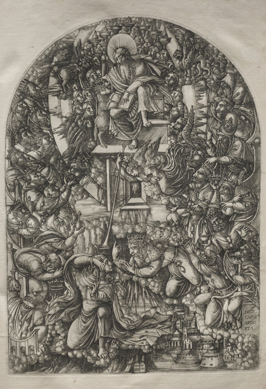 Apokalipsa: św. Jan wezwany do nieba, 1546-1556. autorstwa Jean Duvet