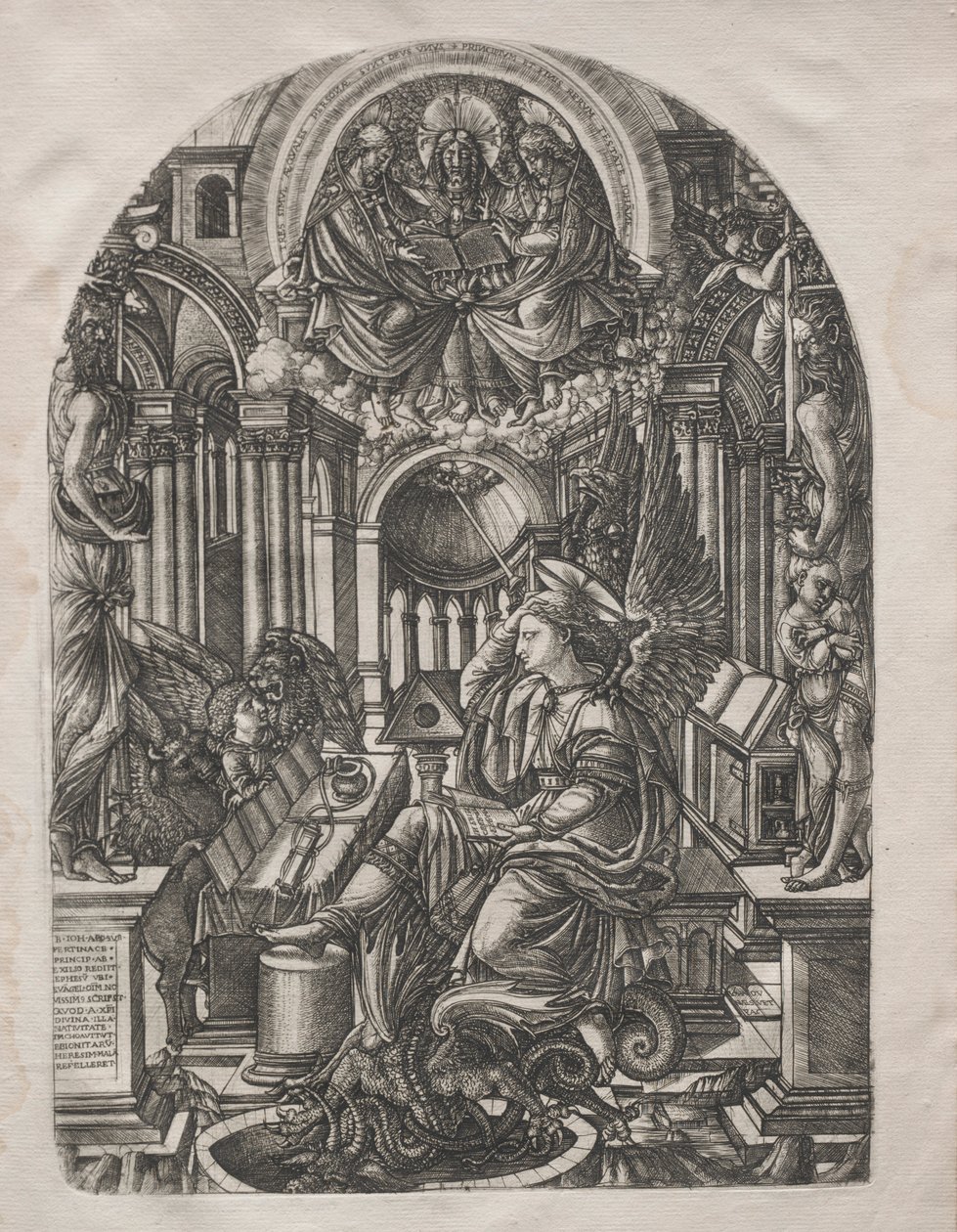 Apokalipsa: św. Jan na wyspie Patmos, 1546-1556. autorstwa Jean Duvet