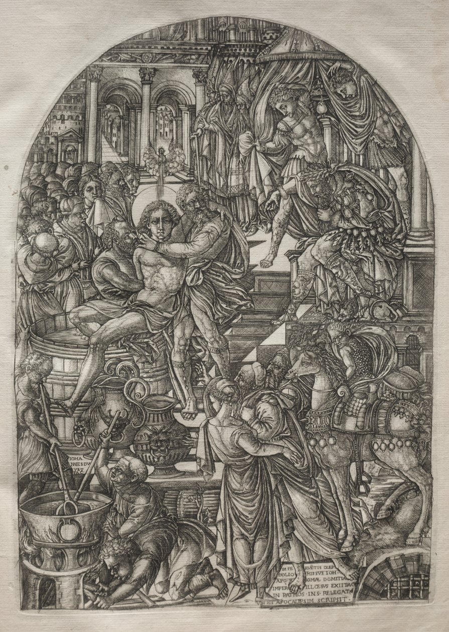 Apokalipsa: Męczeństwo św. Jana Ewangelisty, 1546-1556. autorstwa Jean Duvet