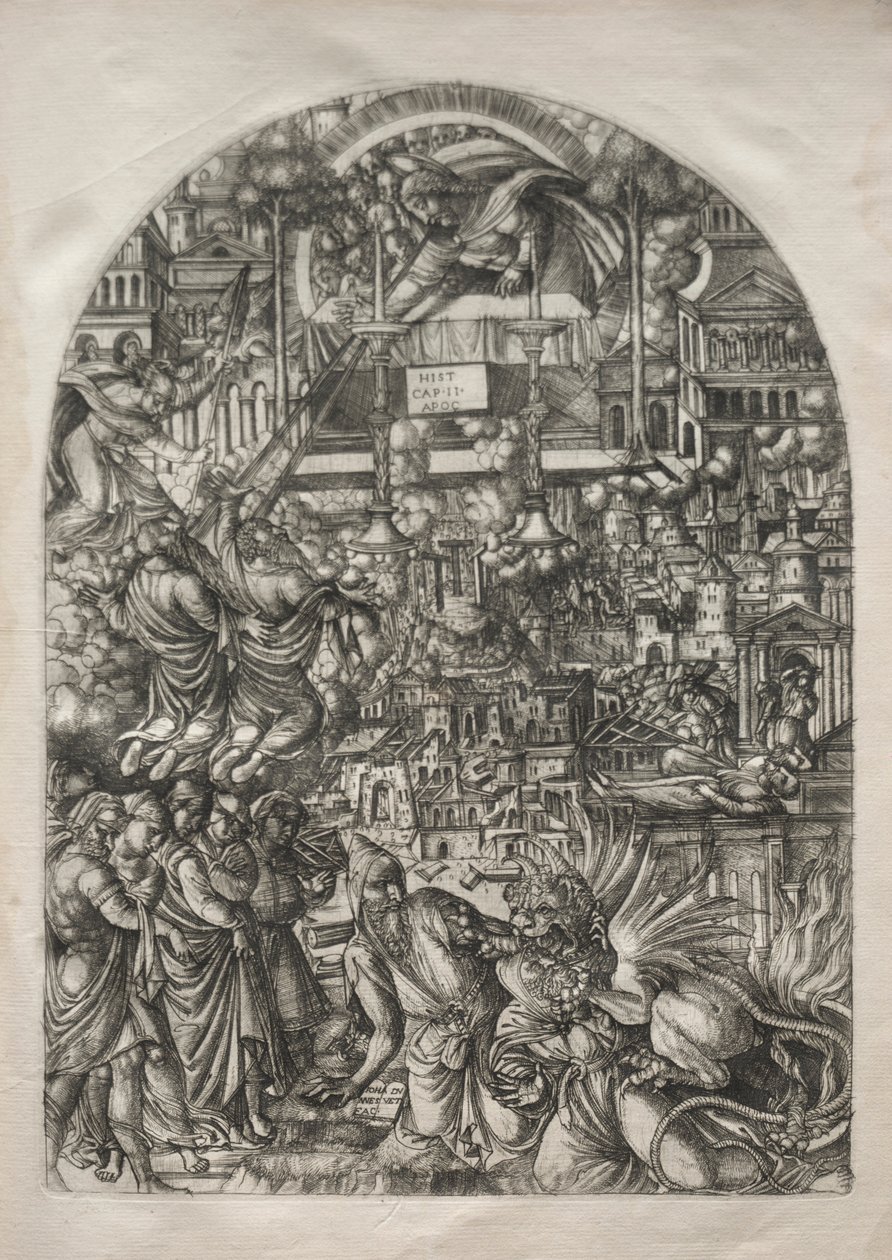 Apokalipsa: Pomiar Świątyni, 1546-1556. autorstwa Jean Duvet