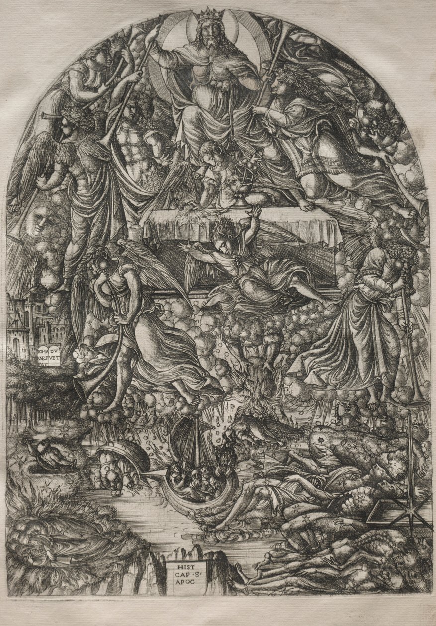 Apokalipsa: otwarcie siódmej pieczęci, 1546-1556. autorstwa Jean Duvet