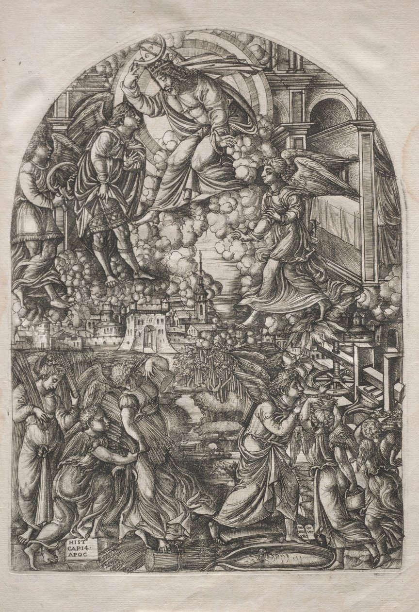 Apokalipsa: Prasa do wina gniewu Bożego, 1546-1556. autorstwa Jean Duvet
