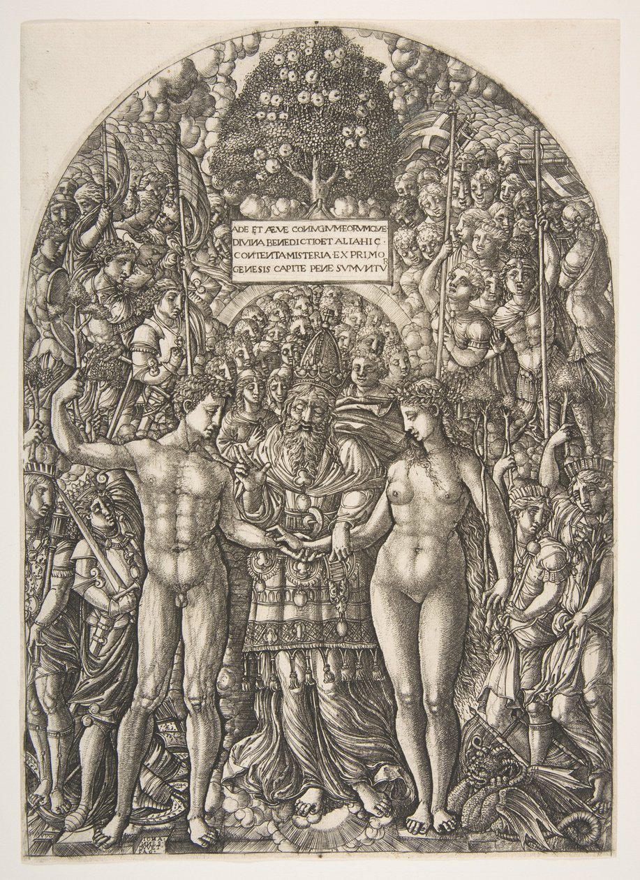 Wesele Adama i Ewy, z Apokalipsy, ca. 1540-55. autorstwa Jean Duvet