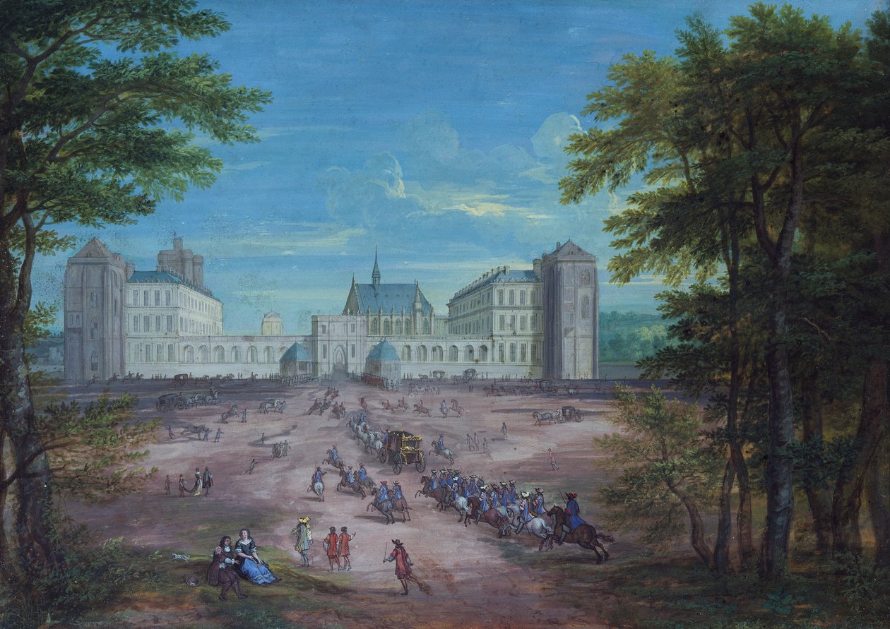 Przybycie króla na zamek Vincennes (gwasz) autorstwa Jean Eckman or Ecman