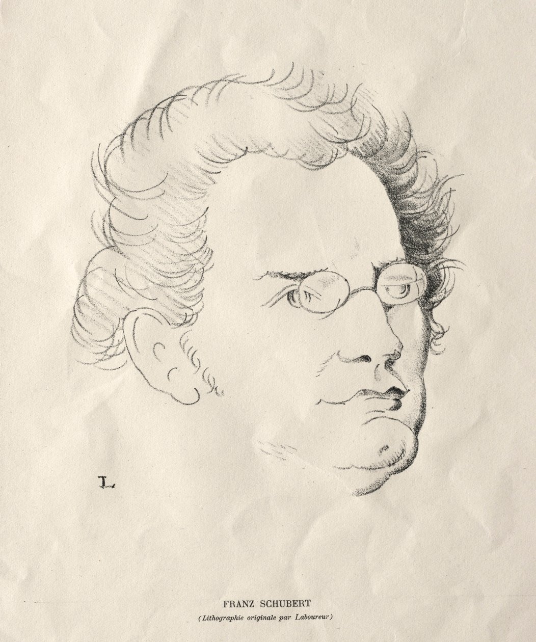 Franz Schubert autorstwa Jean Emile Laboureur