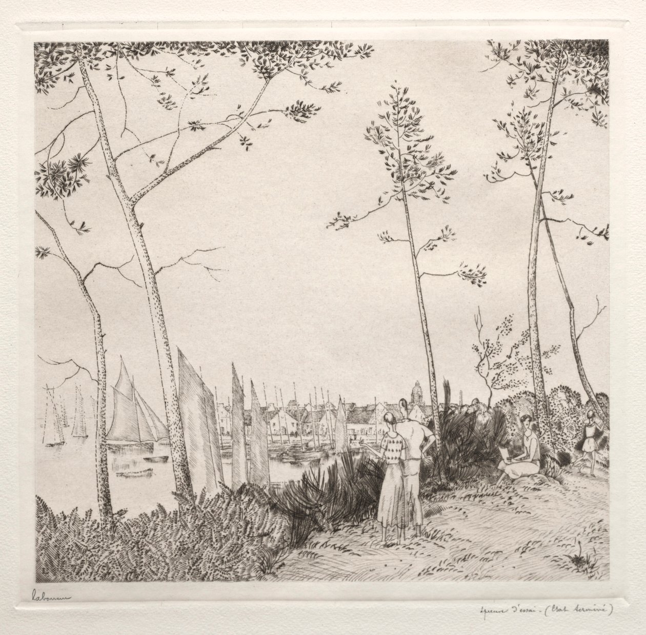 Promenada w porcie autorstwa Jean Emile Laboureur