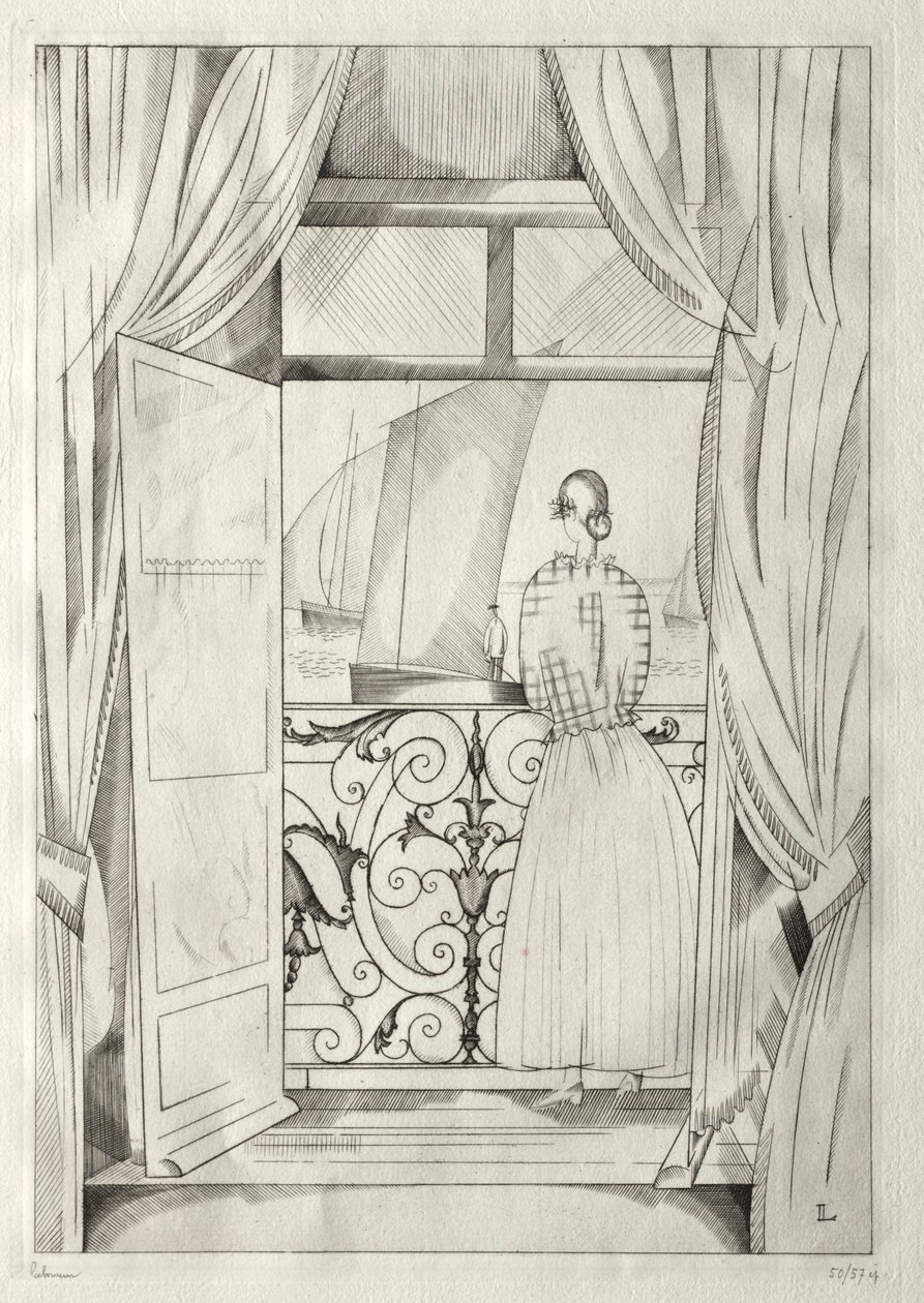 Balkon nad morzem autorstwa Jean Emile Laboureur