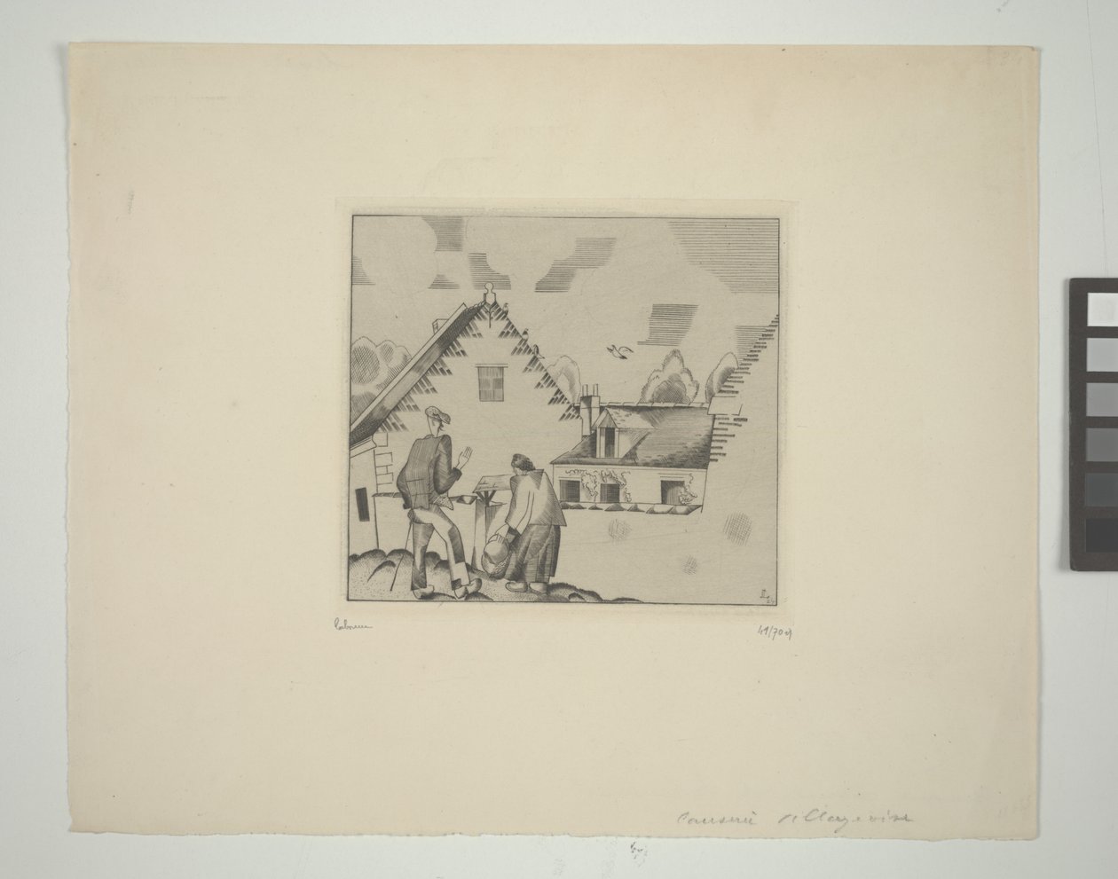 Wiejska plotka autorstwa Jean-Emile Laboureur