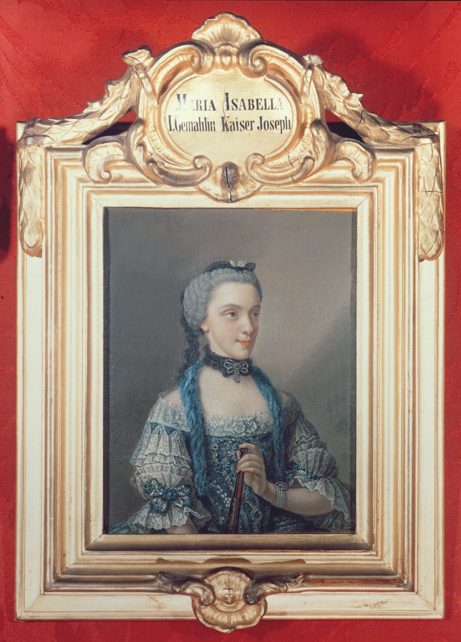 Maria Isabella z Parmy, pierwsza żona Józefa II cesarza rzymskiego (1741-90) 1762 autorstwa Jean Étienne Liotard