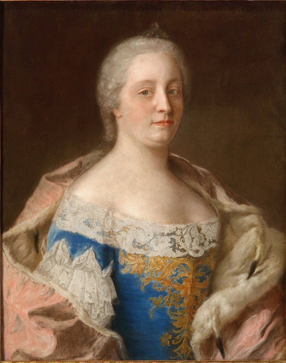 Portret cesarzowej Marii Teresy Austrii 1717-1780, ok. 1744 . autorstwa Jean Étienne Liotard
