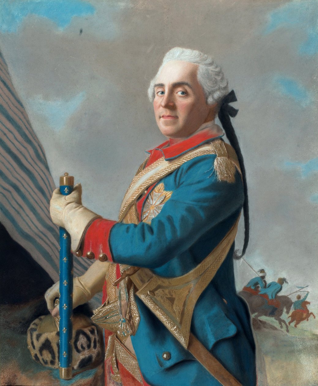 Portret Maurice de Saxe 16961750, marszałek Francji, 1748 autorstwa Jean Étienne Liotard
