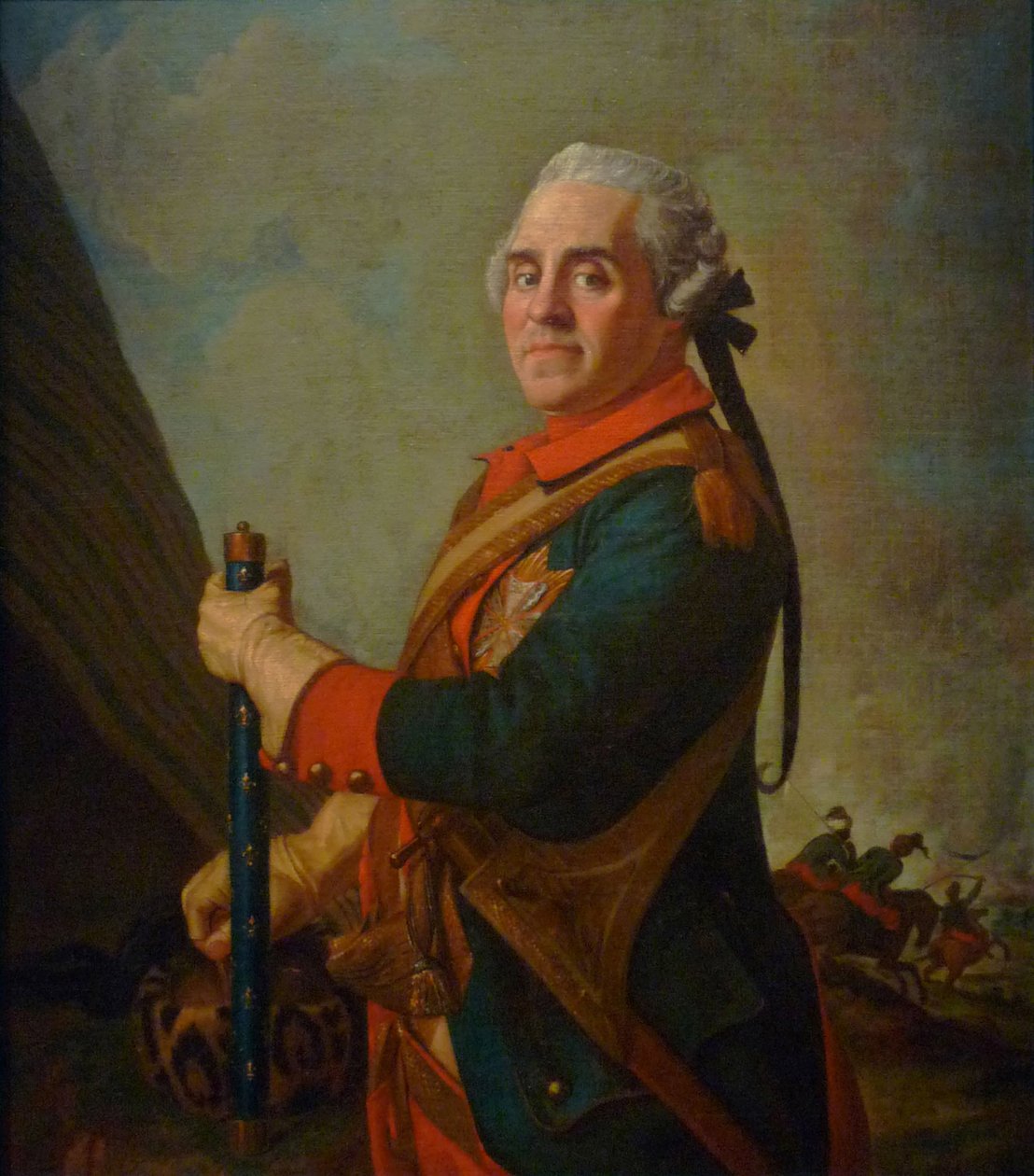 Portret Maurice de Saxe 16961750, marszałek Francji, XVIII wiek autorstwa Jean Étienne Liotard
