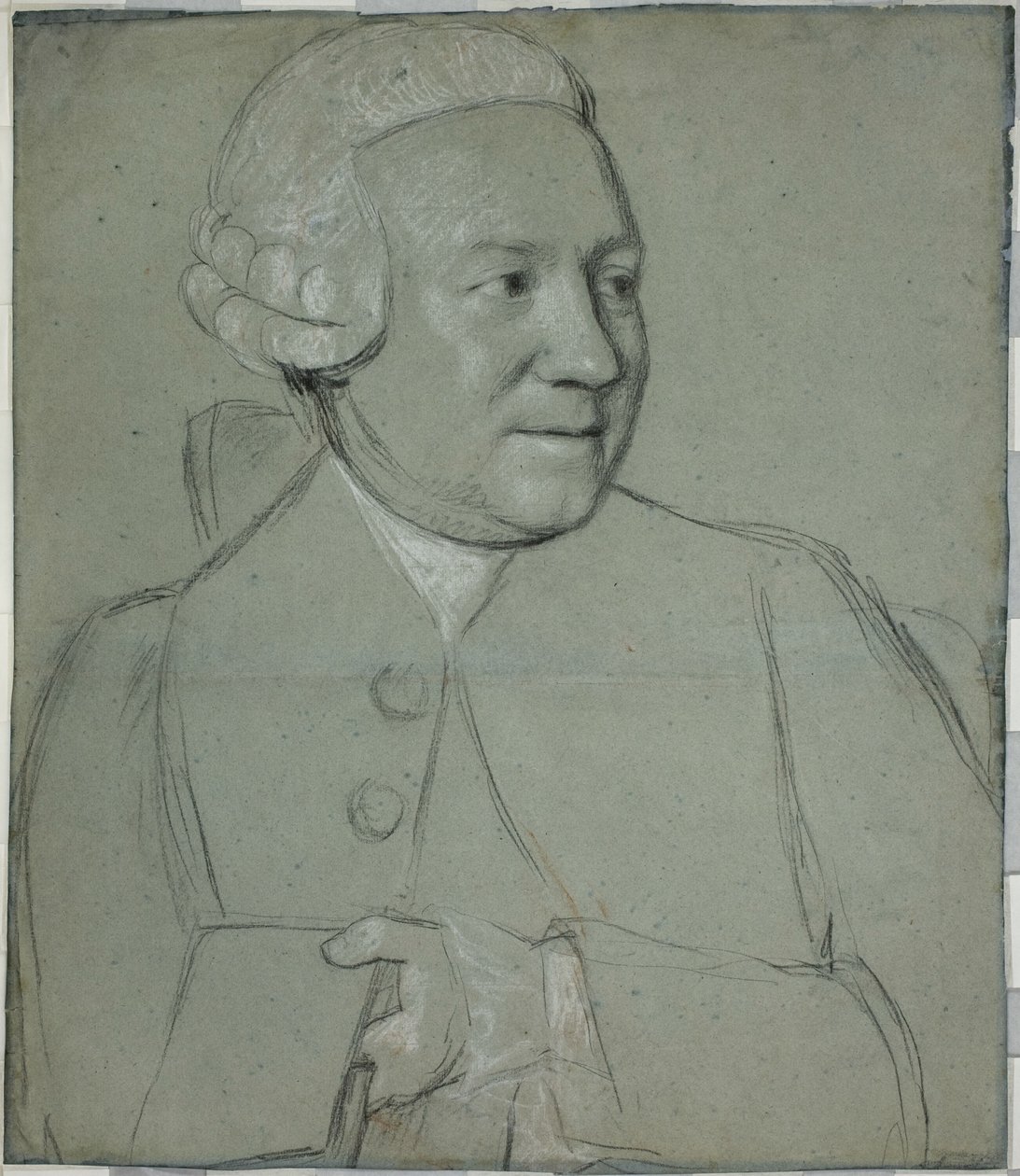 Portret mężczyzny trzymającego książkę zwrócony w prawo autorstwa Jean Étienne Liotard