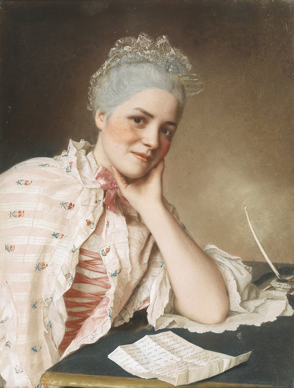 Portret piosenkarki Mademoiselle Louise Jacquet, ok. 1930 r. 1750 autorstwa Jean Étienne Liotard